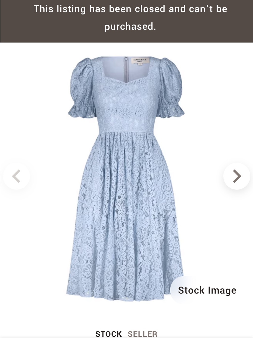 Jessakae Sweetie Light Blue Lace Midi Dress with Puff Sleeves